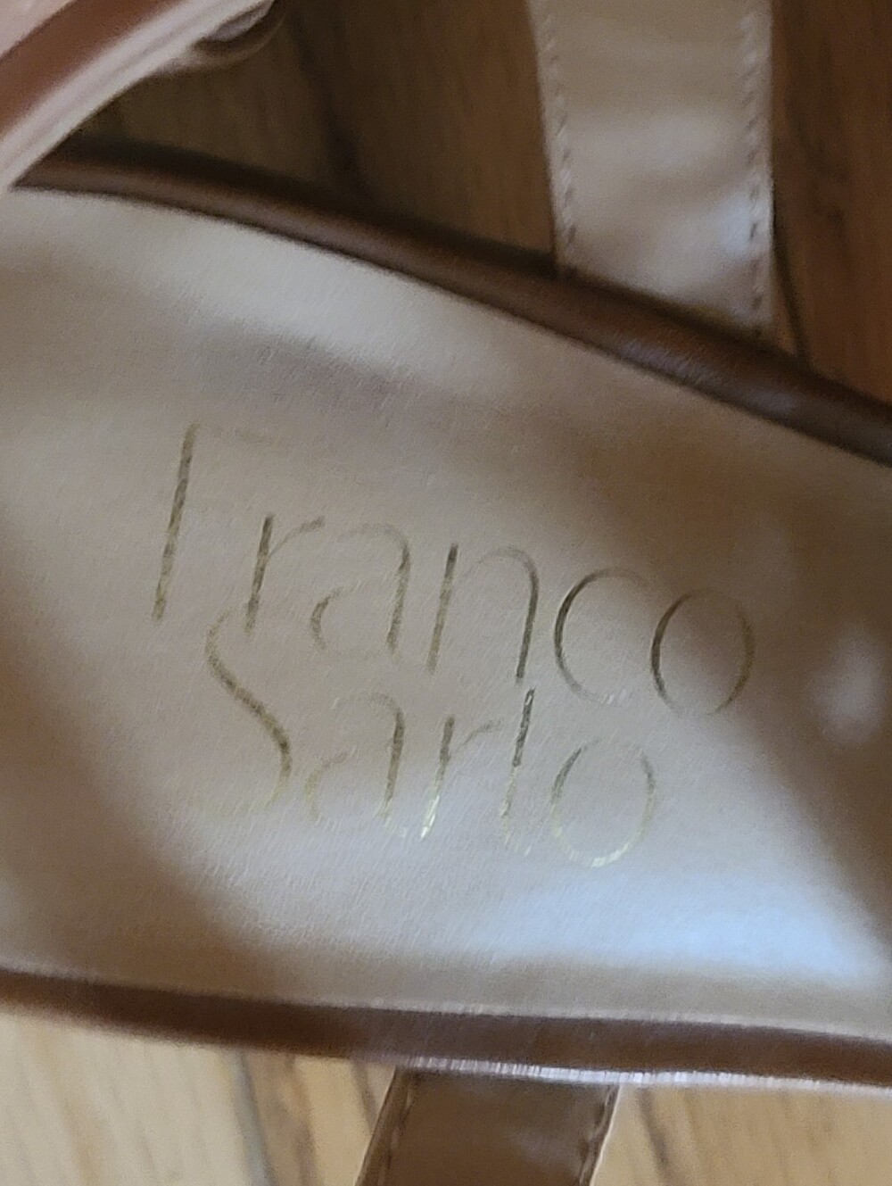 Franco SartoFRANCO SARTO Harlet3 tan leather block 3in heel sandalbuckle Sz 6 5 - Picture 6 of 8